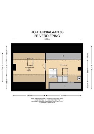 Floorplan - Hortensialaan 88, 1431 VD Aalsmeer